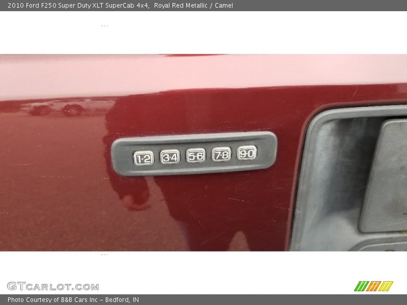 Royal Red Metallic / Camel 2010 Ford F250 Super Duty XLT SuperCab 4x4