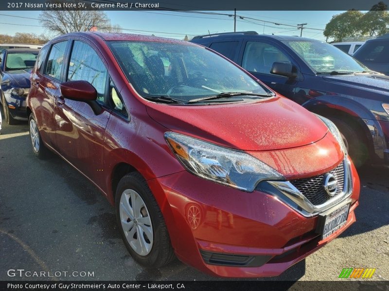 Cayenne Red / Charcoal 2017 Nissan Versa Note SV
