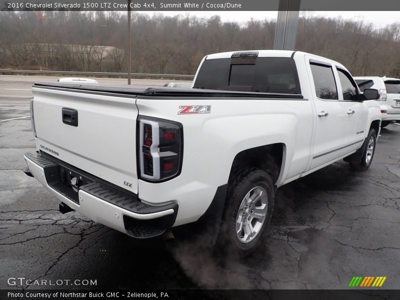 Summit White / Cocoa/Dune 2016 Chevrolet Silverado 1500 LTZ Crew Cab 4x4
