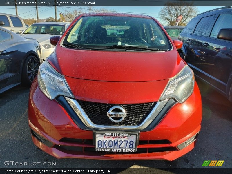 Cayenne Red / Charcoal 2017 Nissan Versa Note SV