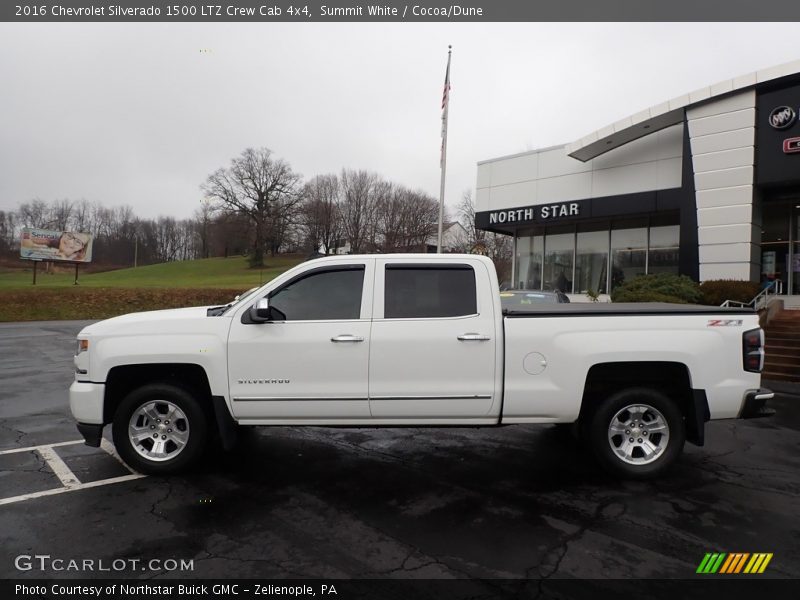 Summit White / Cocoa/Dune 2016 Chevrolet Silverado 1500 LTZ Crew Cab 4x4
