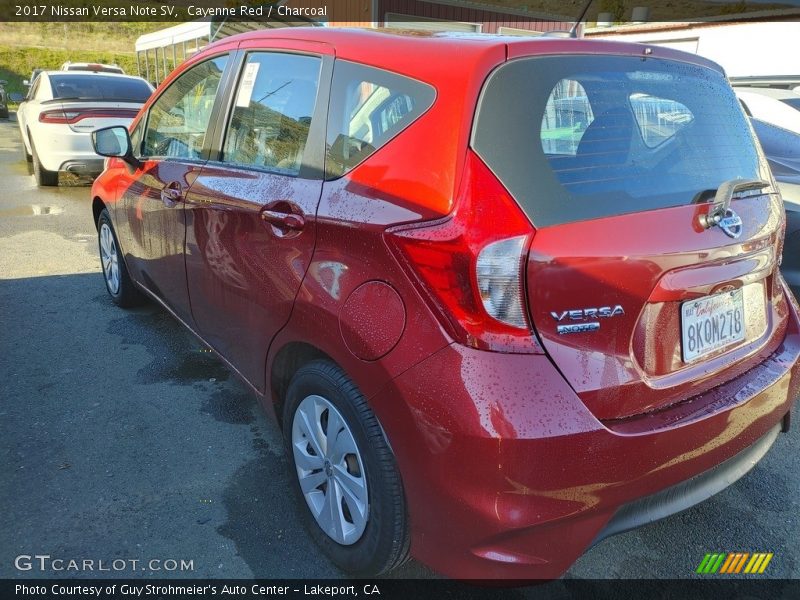 Cayenne Red / Charcoal 2017 Nissan Versa Note SV