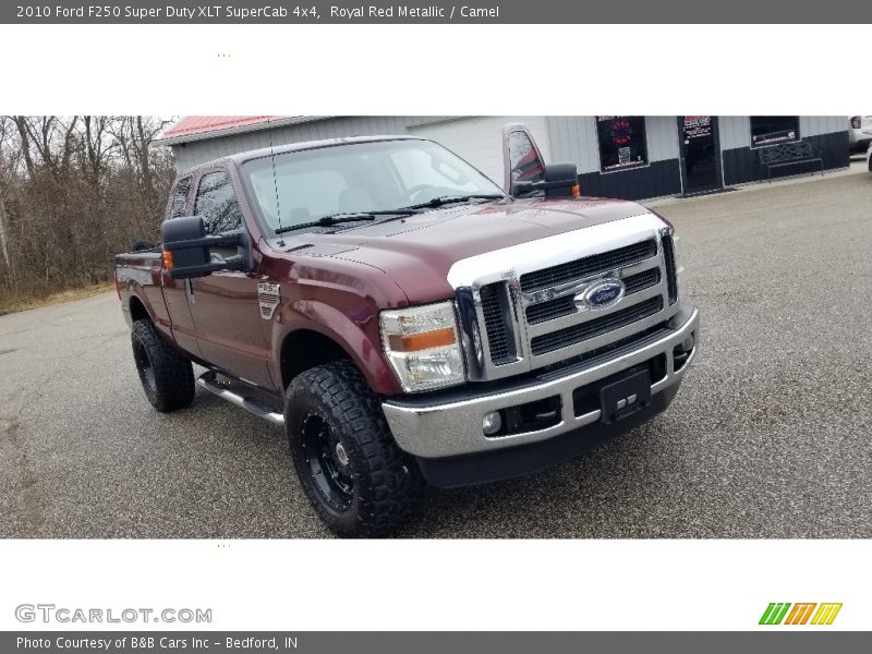Royal Red Metallic / Camel 2010 Ford F250 Super Duty XLT SuperCab 4x4