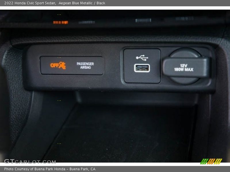 Aegean Blue Metallic / Black 2022 Honda Civic Sport Sedan