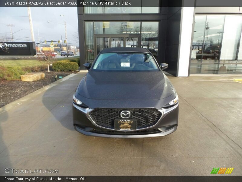 Machine Gray Metallic / Black 2020 Mazda MAZDA3 Select Sedan AWD