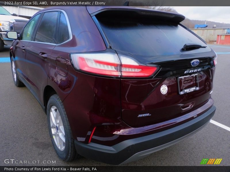 Burgundy Velvet Metallic / Ebony 2022 Ford Edge SEL AWD