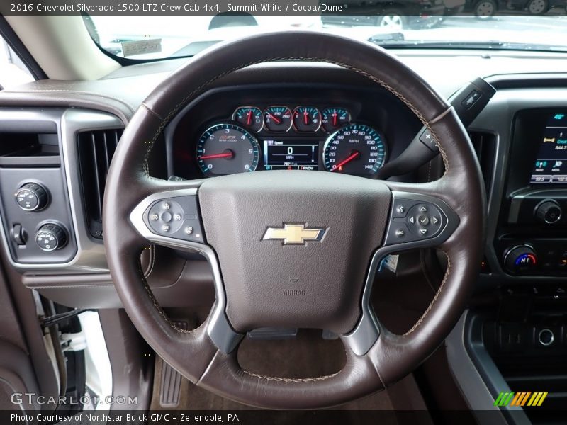 Summit White / Cocoa/Dune 2016 Chevrolet Silverado 1500 LTZ Crew Cab 4x4