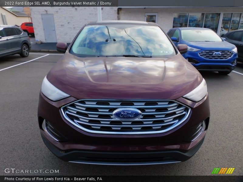 Burgundy Velvet Metallic / Ebony 2022 Ford Edge SEL AWD