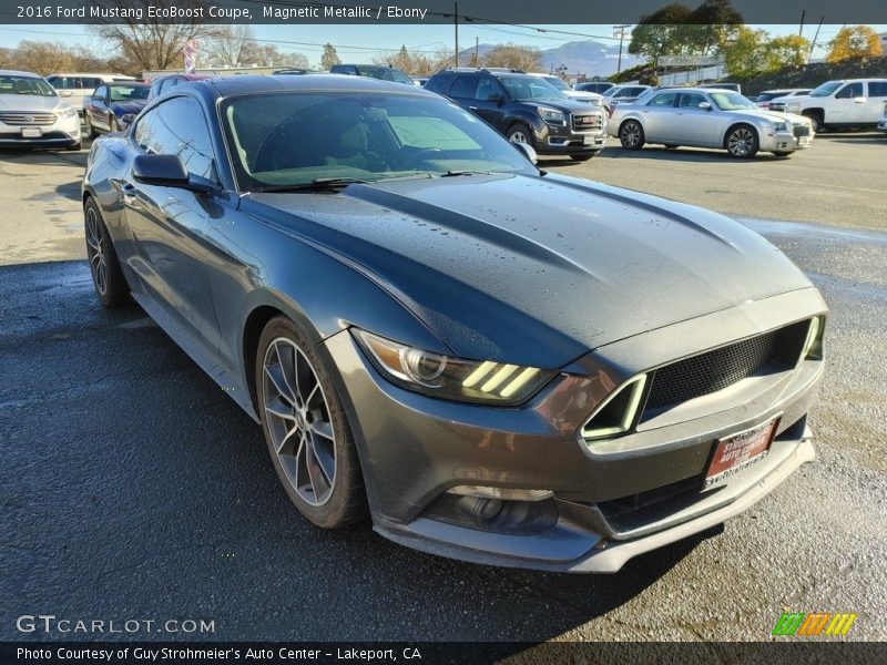 Magnetic Metallic / Ebony 2016 Ford Mustang EcoBoost Coupe