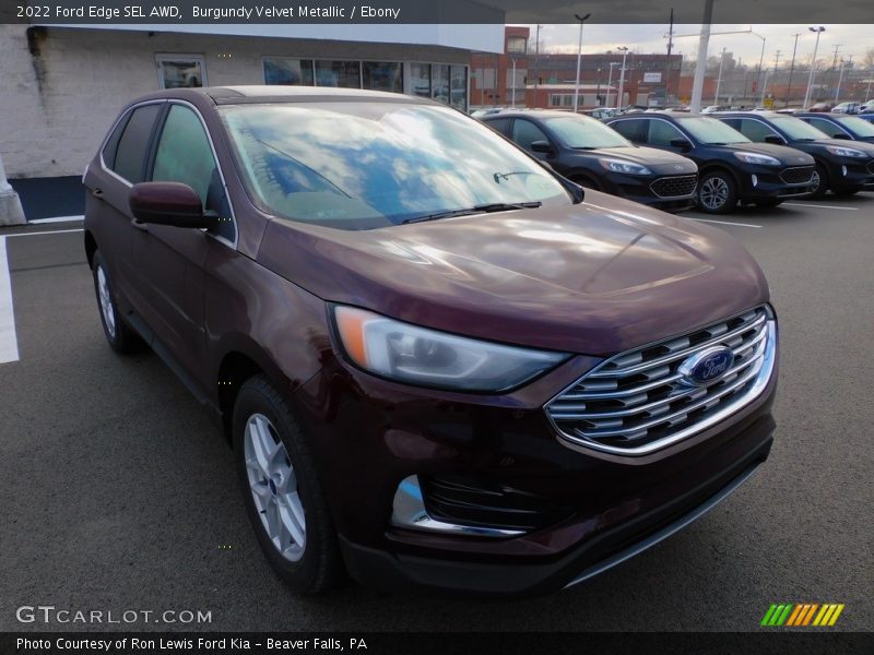 Burgundy Velvet Metallic / Ebony 2022 Ford Edge SEL AWD