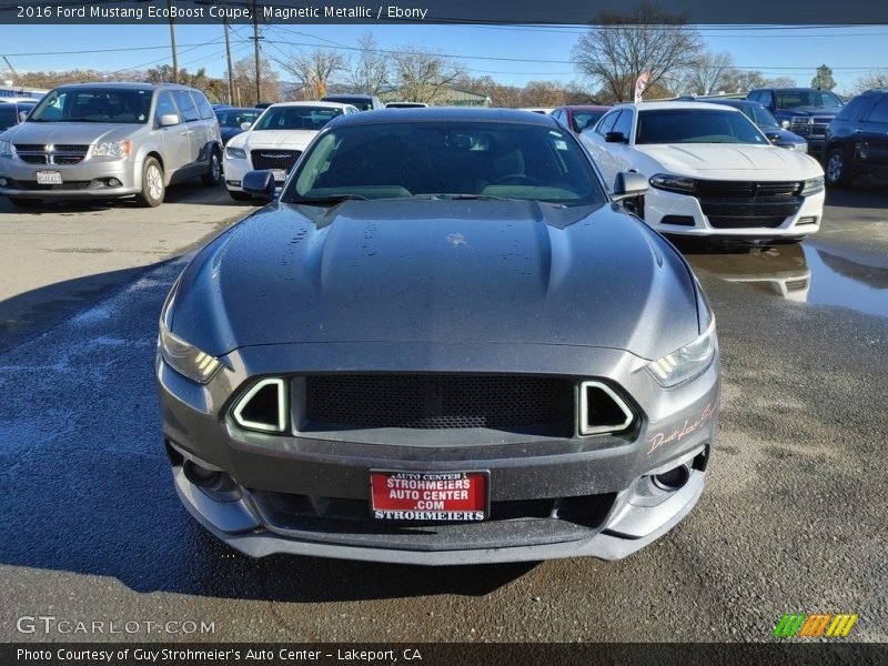 Magnetic Metallic / Ebony 2016 Ford Mustang EcoBoost Coupe