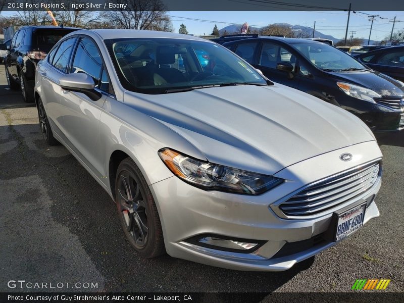 Ingot Silver / Ebony 2018 Ford Fusion S