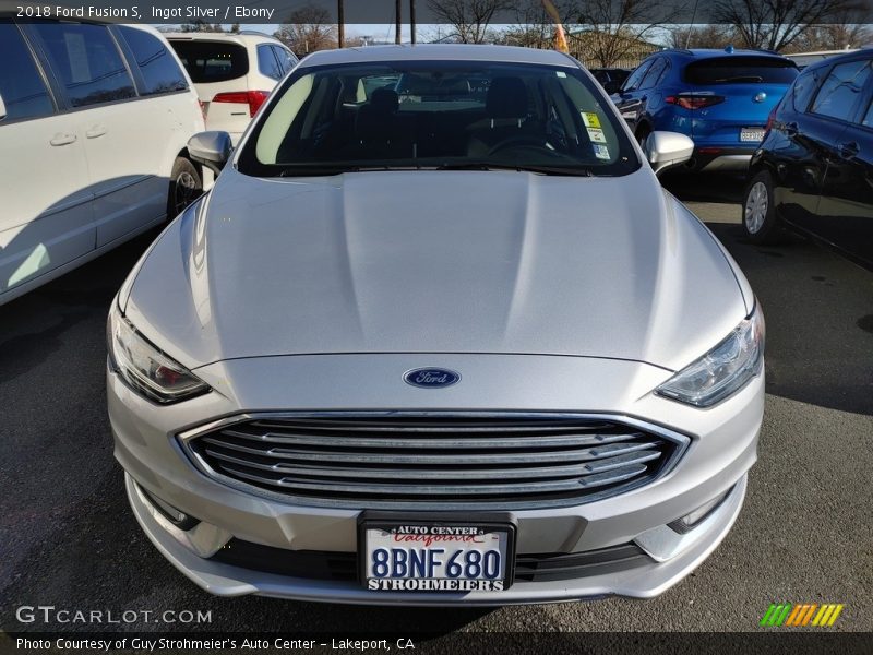 Ingot Silver / Ebony 2018 Ford Fusion S