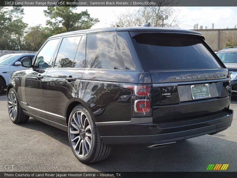 Santorini Black Metallic / Ebony/Ebony 2022 Land Rover Range Rover HSE Westminster