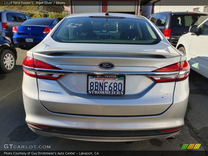 Ingot Silver / Ebony 2018 Ford Fusion S