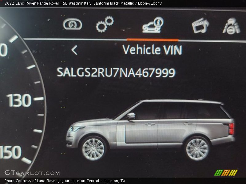 Santorini Black Metallic / Ebony/Ebony 2022 Land Rover Range Rover HSE Westminster