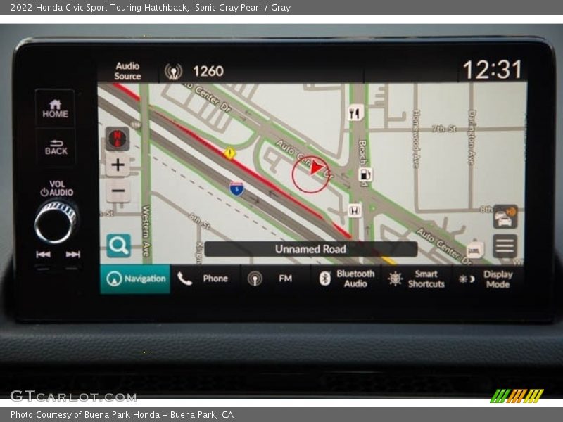 Navigation of 2022 Civic Sport Touring Hatchback