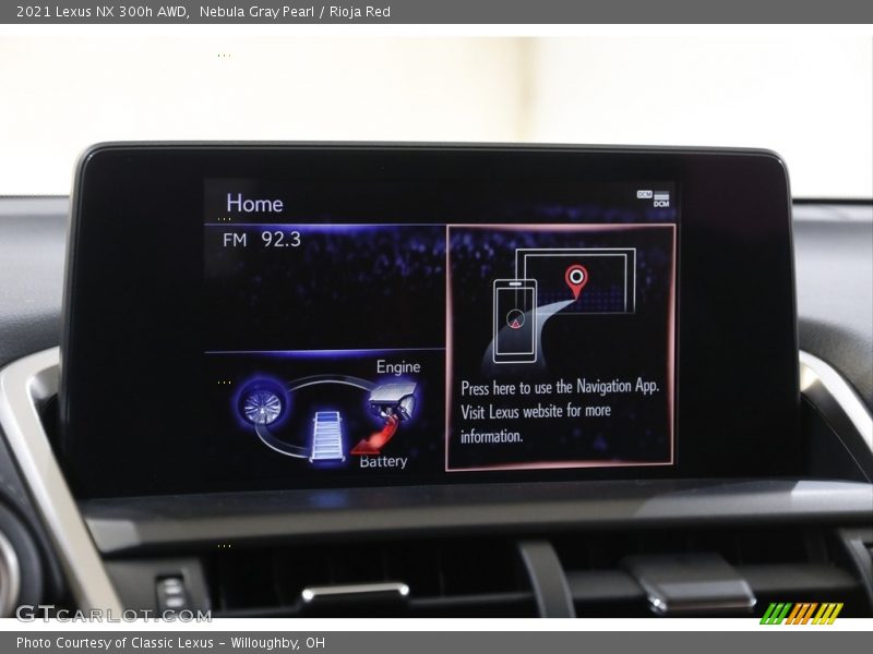 Nebula Gray Pearl / Rioja Red 2021 Lexus NX 300h AWD