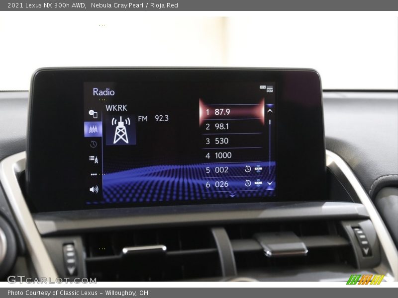 Nebula Gray Pearl / Rioja Red 2021 Lexus NX 300h AWD