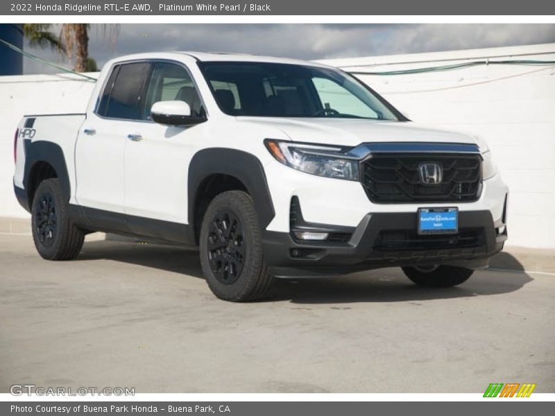 Platinum White Pearl / Black 2022 Honda Ridgeline RTL-E AWD