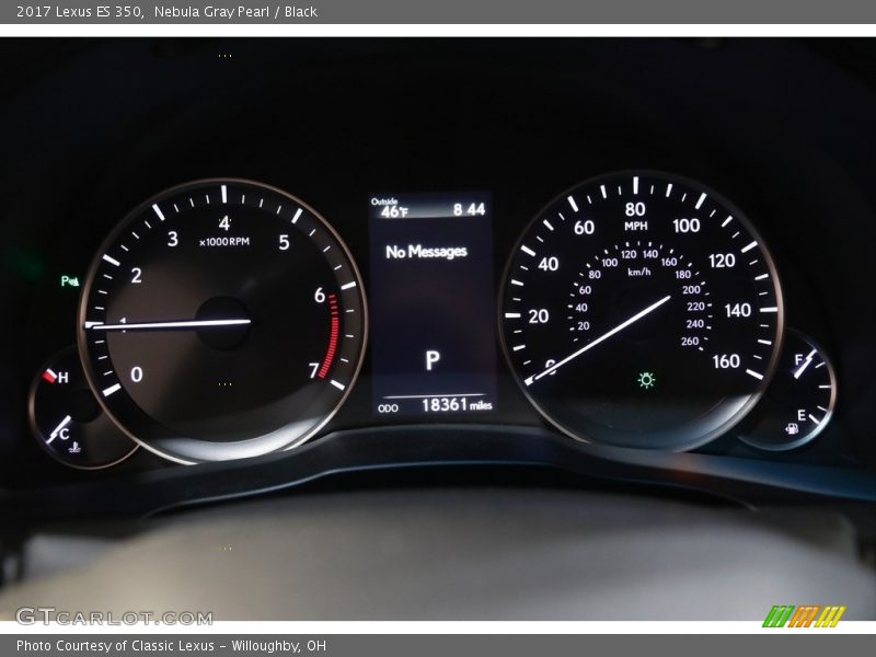 Nebula Gray Pearl / Black 2017 Lexus ES 350
