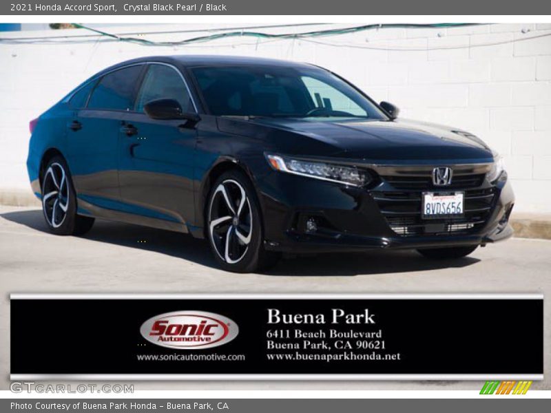 Crystal Black Pearl / Black 2021 Honda Accord Sport