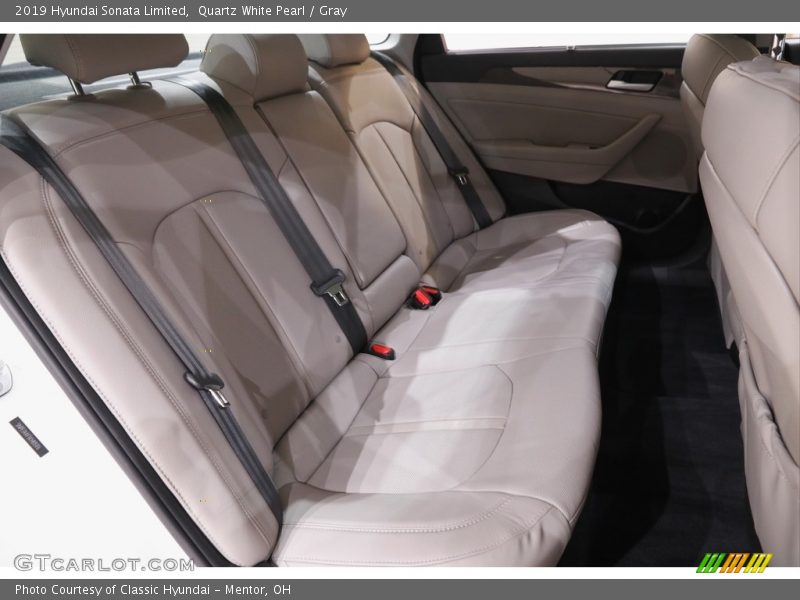 Quartz White Pearl / Gray 2019 Hyundai Sonata Limited