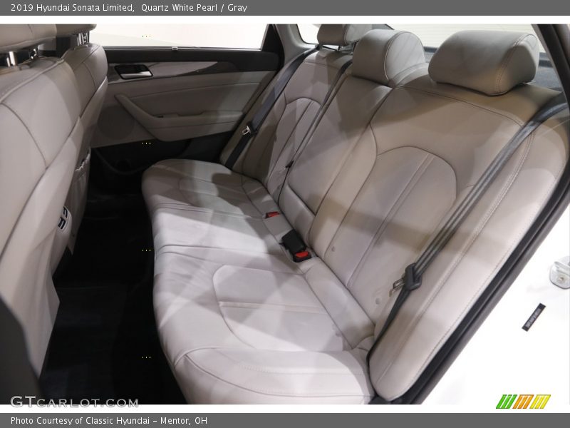 Quartz White Pearl / Gray 2019 Hyundai Sonata Limited