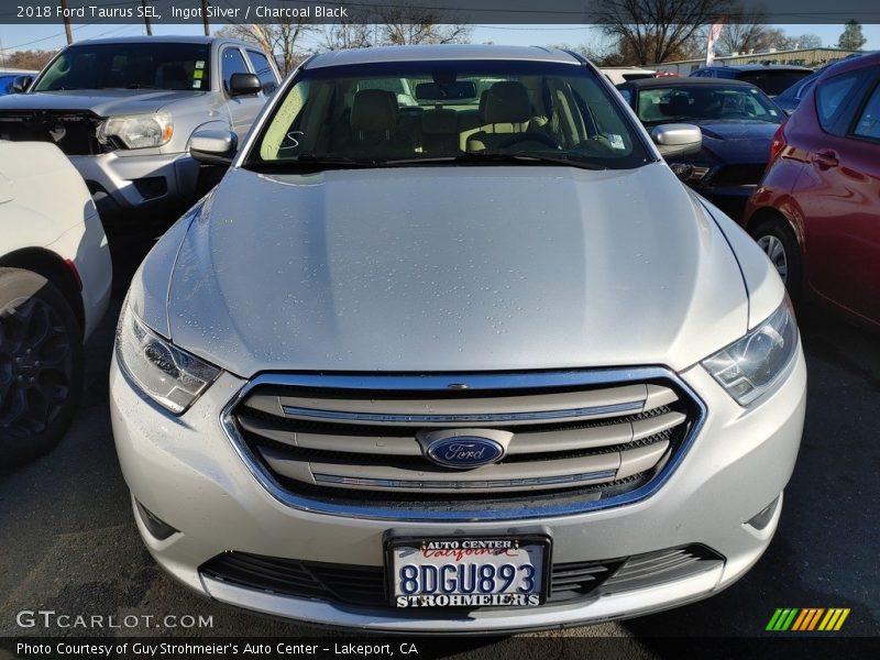 Ingot Silver / Charcoal Black 2018 Ford Taurus SEL