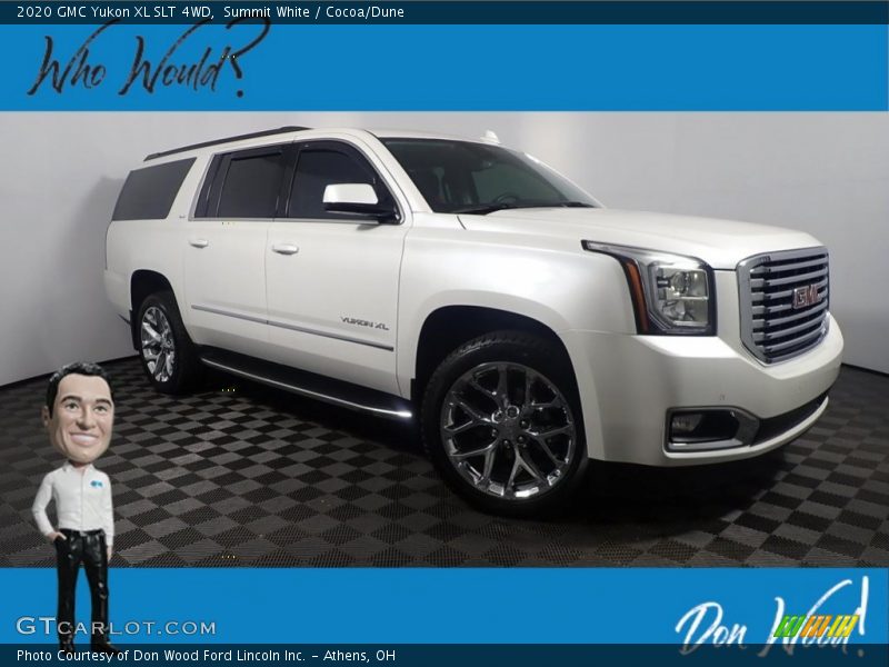 Summit White / Cocoa/Dune 2020 GMC Yukon XL SLT 4WD