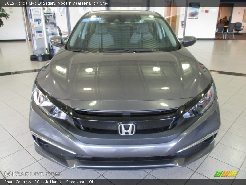 Modern Steel Metallic / Gray 2019 Honda Civic LX Sedan