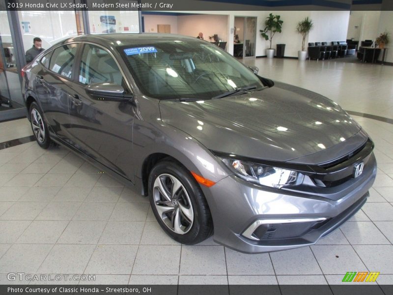 Modern Steel Metallic / Gray 2019 Honda Civic LX Sedan