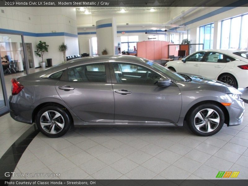 Modern Steel Metallic / Gray 2019 Honda Civic LX Sedan