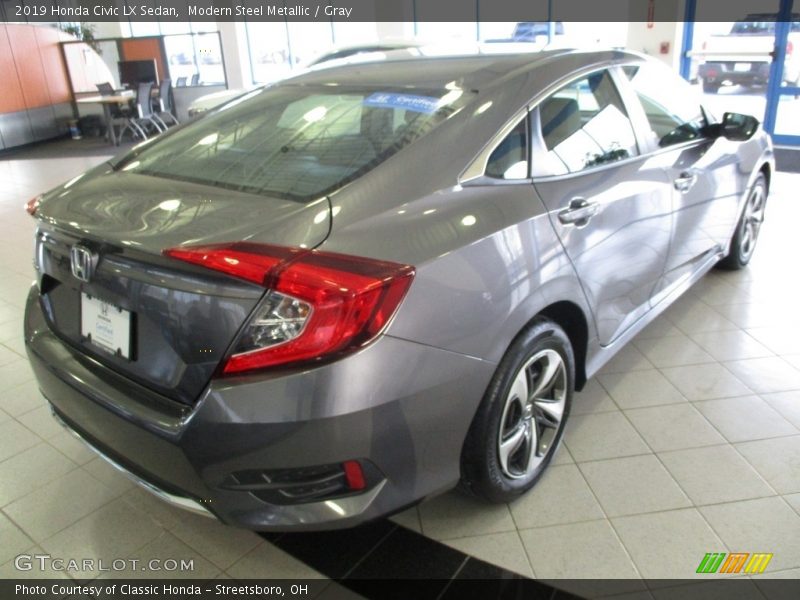 Modern Steel Metallic / Gray 2019 Honda Civic LX Sedan