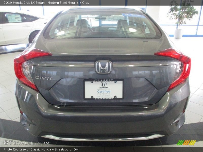 Modern Steel Metallic / Gray 2019 Honda Civic LX Sedan