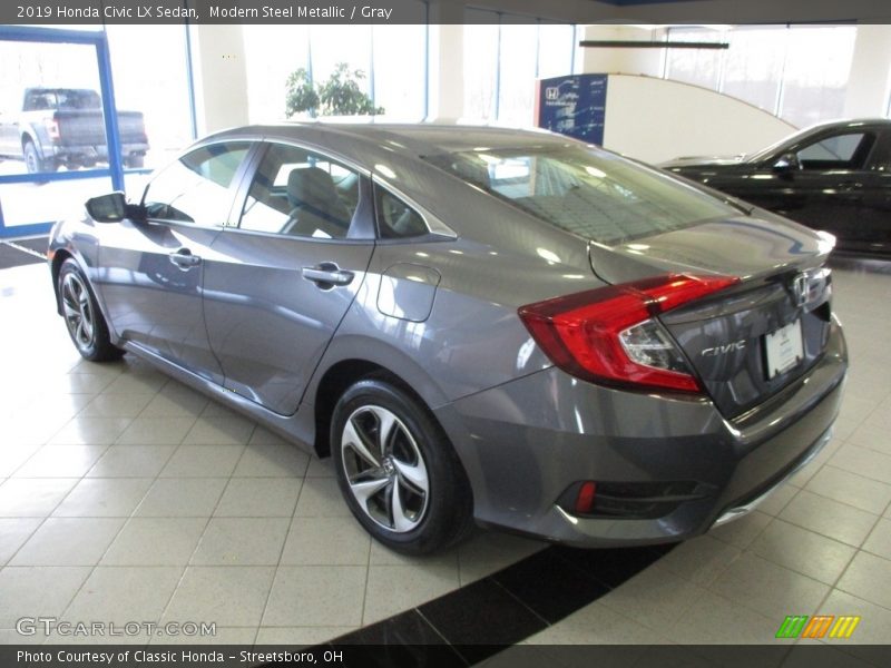 Modern Steel Metallic / Gray 2019 Honda Civic LX Sedan