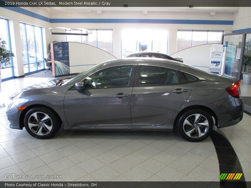 Modern Steel Metallic / Gray 2019 Honda Civic LX Sedan