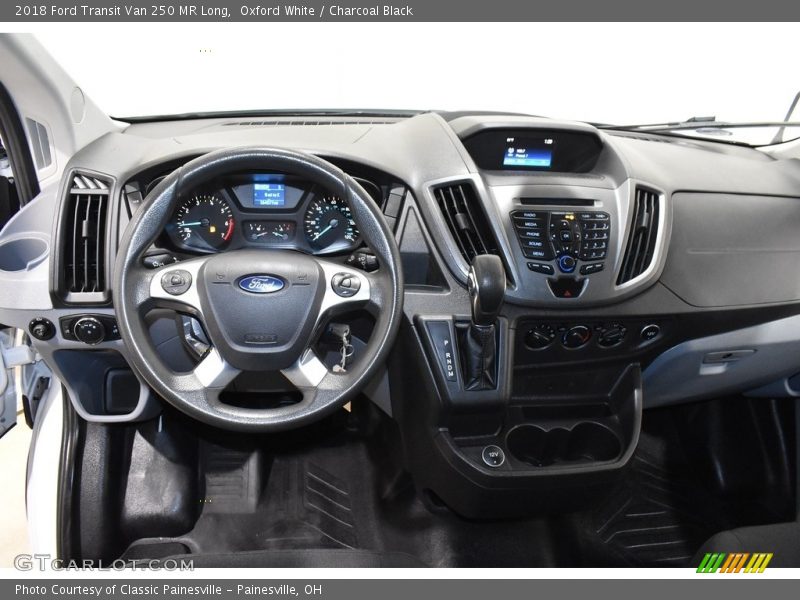 Oxford White / Charcoal Black 2018 Ford Transit Van 250 MR Long
