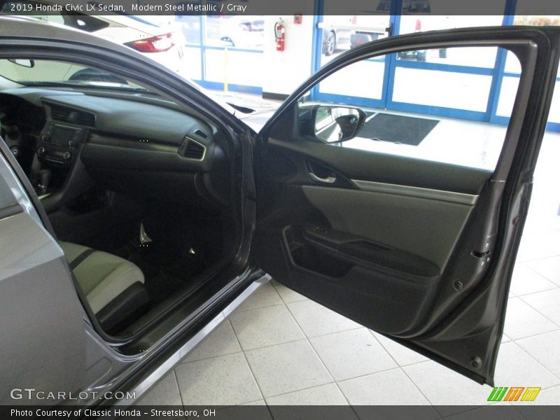 Modern Steel Metallic / Gray 2019 Honda Civic LX Sedan