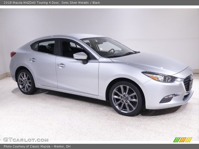 Sonic Silver Metallic / Black 2018 Mazda MAZDA3 Touring 4 Door