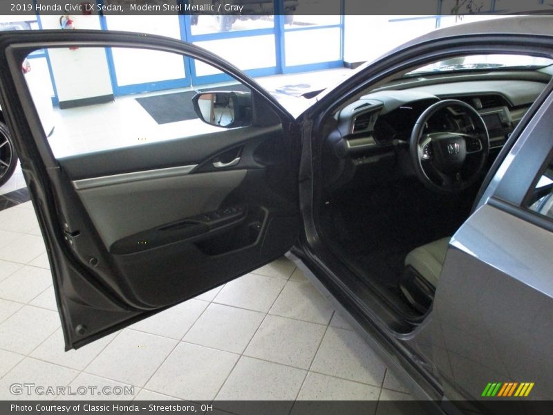 Modern Steel Metallic / Gray 2019 Honda Civic LX Sedan