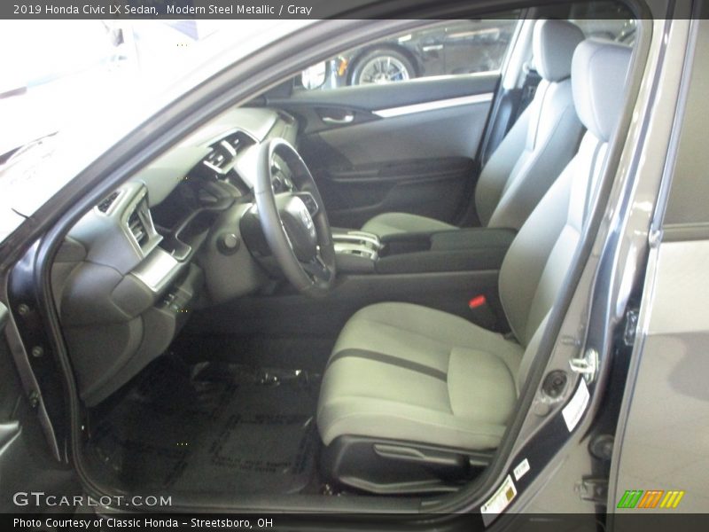Modern Steel Metallic / Gray 2019 Honda Civic LX Sedan