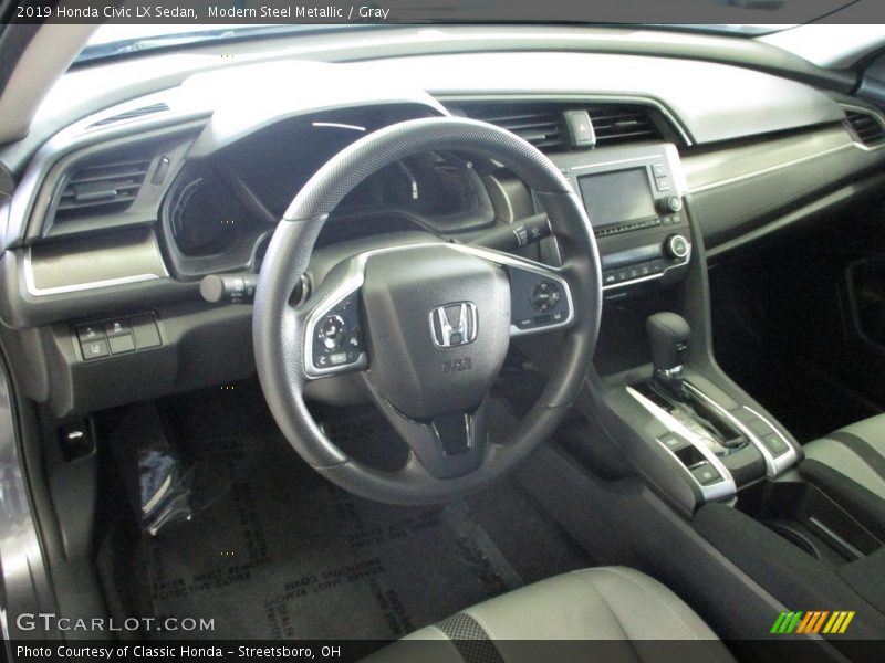 Modern Steel Metallic / Gray 2019 Honda Civic LX Sedan