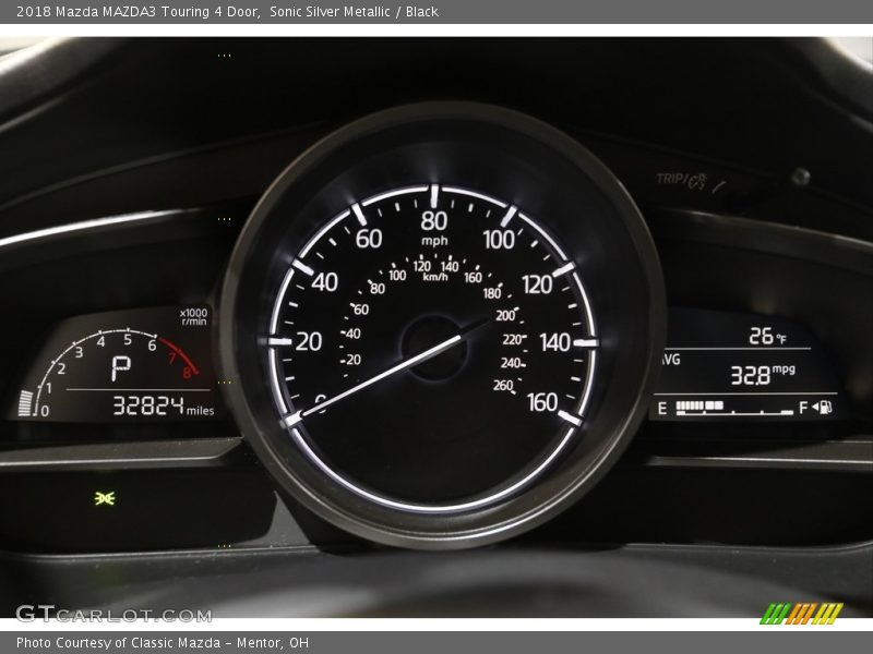 Sonic Silver Metallic / Black 2018 Mazda MAZDA3 Touring 4 Door