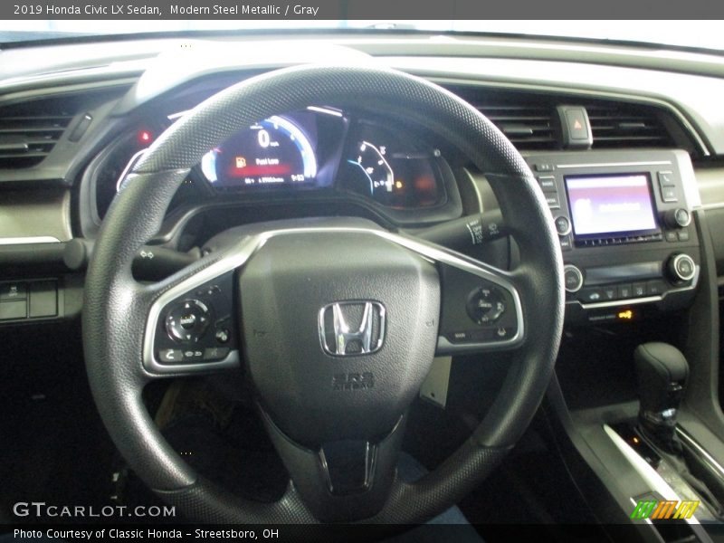 Modern Steel Metallic / Gray 2019 Honda Civic LX Sedan