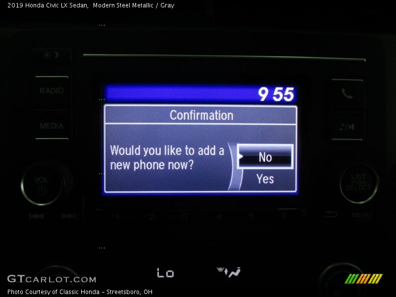 Modern Steel Metallic / Gray 2019 Honda Civic LX Sedan