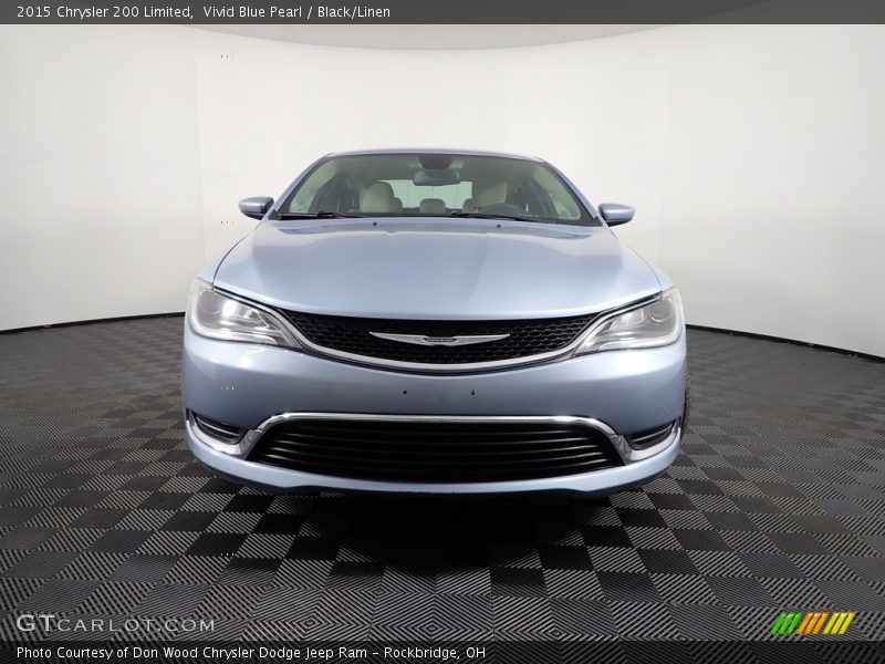 Vivid Blue Pearl / Black/Linen 2015 Chrysler 200 Limited