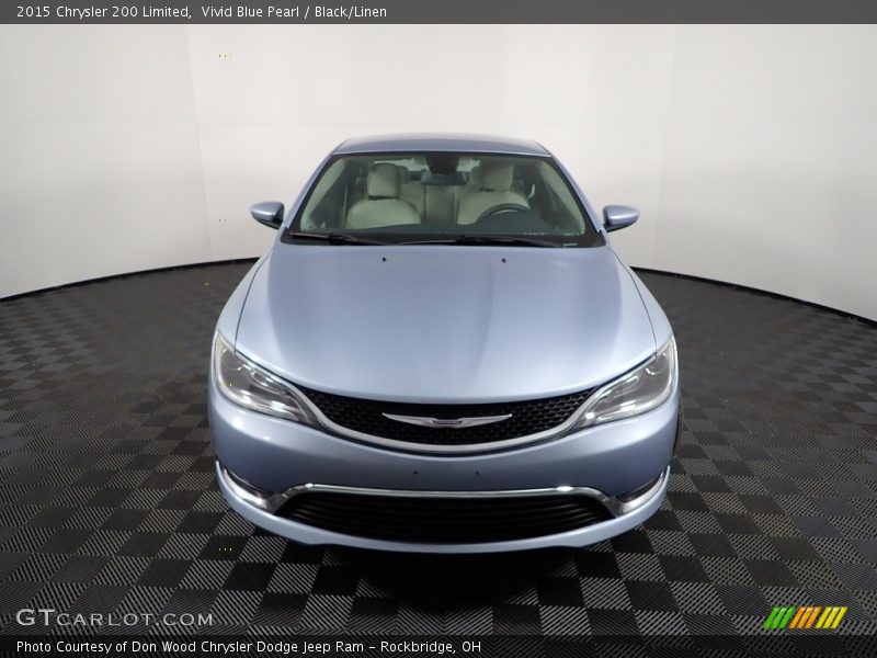 Vivid Blue Pearl / Black/Linen 2015 Chrysler 200 Limited