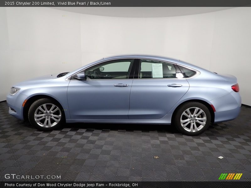 Vivid Blue Pearl / Black/Linen 2015 Chrysler 200 Limited