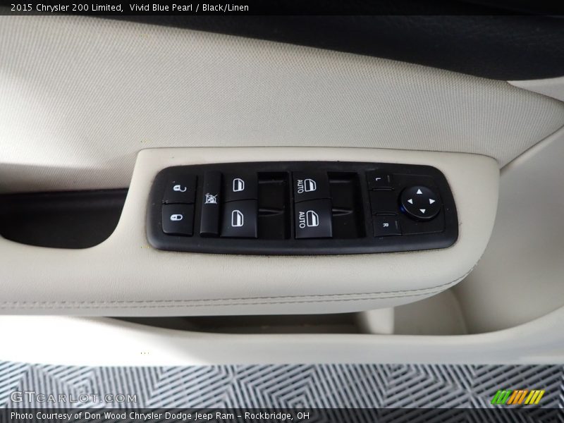 Vivid Blue Pearl / Black/Linen 2015 Chrysler 200 Limited